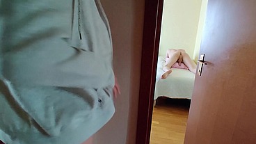 Stepsister spy his masturbating