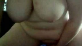 Chunky busty chick stabs her pink pussy with fancy toy