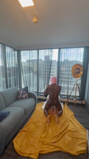 POV Fucking My First BBC in a Hotel Room with Window View