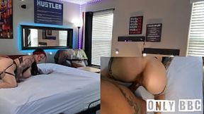 Busty Euro MILF gets bent over and banged by BBC