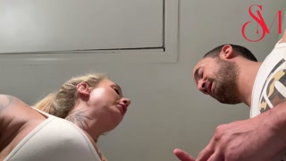 SophiaMayy FAKES being a Personal Trainer to seduce stranger into fucking her in home gym!