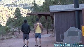 Muscular stud barebacks asian pal outdoors: amateur inked guy fulfills his desires