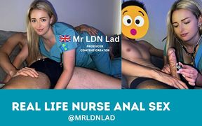 Anal Addicted Real Nurse Fucked in Ass in Uniform