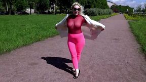 transparent boobs - walk in park