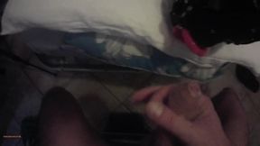 Milf hogtied in latex and high heels with a lip open mouth gag POV. Great mouth fucking action