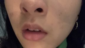 Aurora Pinches Her Nose and Flares Her Nostrils