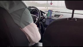 i m jerking off to a taxi driver in the car while he s taking me to my lover to fuck!