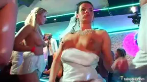 Group sex party with hot babe pornstars at the club