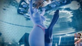 Thicc Fat Futa Cock Nun Cock Slaps a Good Girl, Giant Futa Cock Widowmaker Deepthroats Ashe in the Pool