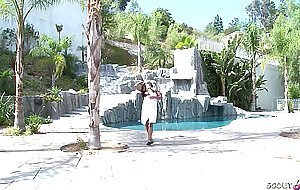 Sexy ebony teen cassidy clay seduce white guy to rough