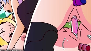 Ahri and Evelynn doing scissors and cum squirt