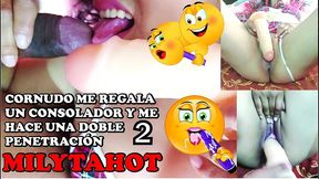 corneador amigo de mi esposo me hace una doble penetracion con pene grueso y me deja abierta parte final