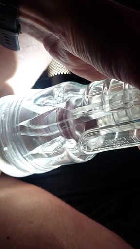 Mopping with fleshlight ice bottom