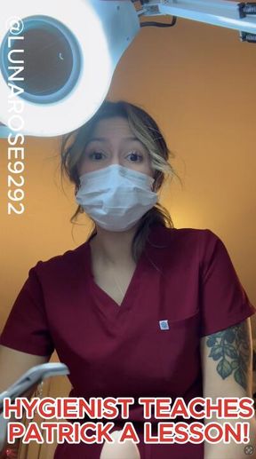 HYGIENIST TEACHES PATRICK A LESSON! POV🧤😷🦷🪥😈