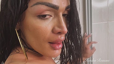 Fucking and taking a hot shower with my boyfriend. Transgender girl. Anal sex