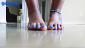 Blue toes and blue jello get so messy but its so satisfying