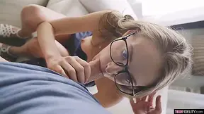 Kelly Madison And Kyler Quinn In Tiny Babe With Glasses Gets Fucked On A Chair