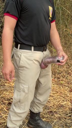 Emotional moment from &quot;Thai uniform with sex toy outdoor&quot;