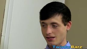 Tongue twisting and bareback cock riding for twink dudes