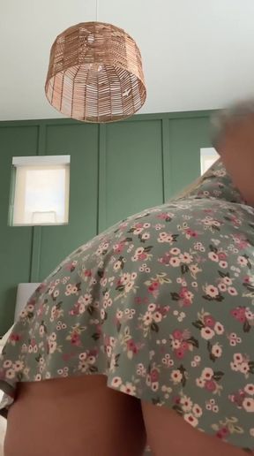 Amateur with big tits and ass exposes herself
