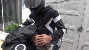 Fucked bareback by straight motor biker