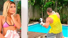 Competitive boxer's stepsister deliberately fucks him to piss off their controlling stepdad and ruin his training
