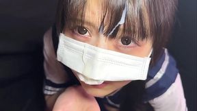 口に出されると思ってたら顔射されて精子まみれになった...