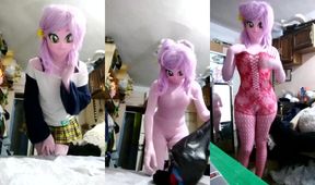 Kigurumi Lingerie Trans Bitch Gushes Cum Drenched POV Destroyed