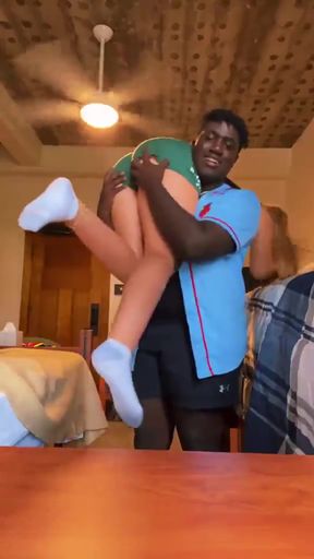 Blonde snow bunny takes a BBC for her tight hole