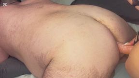 Hot amateur boyfriend gets pegged hard with strapon