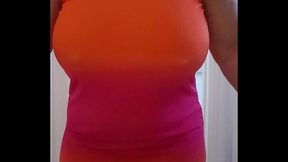 Stepmom Monte gets naked after going shopping wearing no underwear