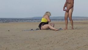 Busty Milf Getting Banged Right on the Beach Like a Fucking Comedian