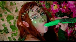 Hot elf girls stretch their holes very hard with big dildos