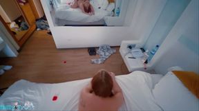 Intense Holiday Fuck - Hotel Maid Heard Us and Knocked