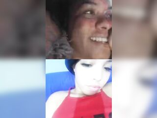 Dominicana La Yumi RD Singando con su novio en live de instagram y otra se pajea