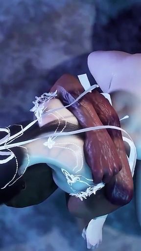 Black Cock Big Booty Bounce: Girl in Motion - 3D Animation Hentai