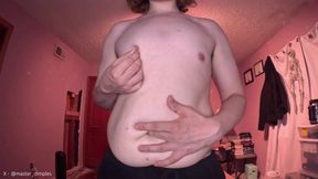 I play with my belly and nipples - Lotion, Belly, &amp; Nipple Video