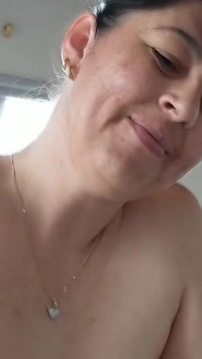 Emotional moment from "Wife works nude on balcony teasing her cuckold husband"