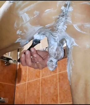 Shaving balls and ass
