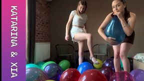 Beautiful girls and Balloons