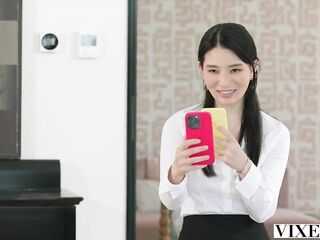 VIXEN Small Girl Eve Lovely Shares A Massive Jock With Sexy Recent Assistant Rikako Katayama