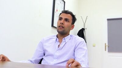 Lad gets fuckes on top of the table by a perverted stranger