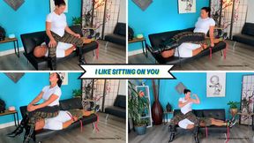 I Like Sitting On You - Goddess Rapture Loves Using Her 190 lbs To Crush Boys - Chest Sitting, Stomach Sitting, and Face Sitting Have Her Slave Struggling To Breathe - UltraHD (WMV)