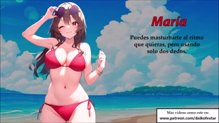 JOI Triple - 3 girlfriends want to jerk you off in turns. In Spanish.