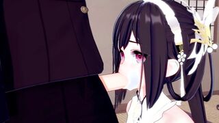 Azur Lane: Chen Hai sex with stunning women (3D Animated)