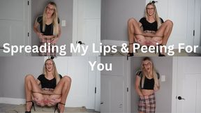 Spreading My Lips & Peeing For You