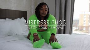 MIstress Chocolate Fuzzy Sock Removal