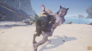 Wild Life / Rasha Furry Wolf Girl at the Beach