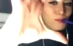 Blonde euro smoking cock and cigarette