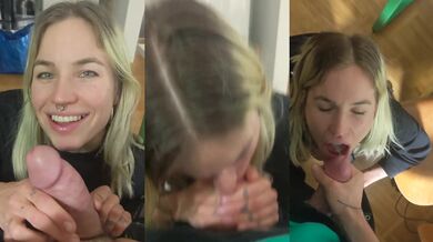 Caught by the plumber! Real risky sucking and fucking with strangers in the house